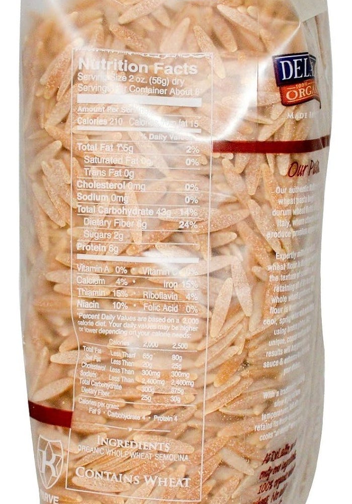 DeLallo Organic Whole Wheat Orzo No. 65 Pasta, 16 oz (454 g) - Image 2